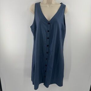 Mountain Khakis MK Jackson Hole Hailey Modal Dress Geometric Cutout Sz L (M1)